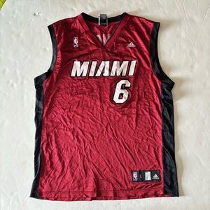 002 - LEBRON JAMES MIAMI HEAT ADIDAS NBA BASKETBALL JERSEY